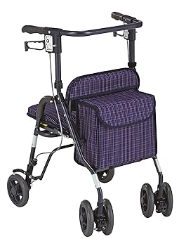 島製作所　シンフォニーSP 格子紺　シルバーカー　手押し車 シンフォニーSP 格子紺 ｜ シルバーカー・歩行器,歩行器・歩行車